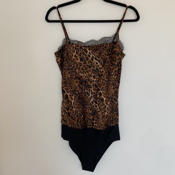 NWOT Cami NYC Romy Lace Trimmed Leopard Bodysuit - Picture 5 of 11